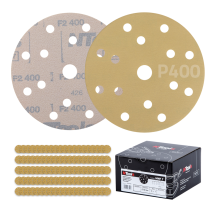 Set de disque abrasif auto-agrippant Ø150 mm NTools HMF 7 - 15 trous, anti-encrassement, boîte de 100