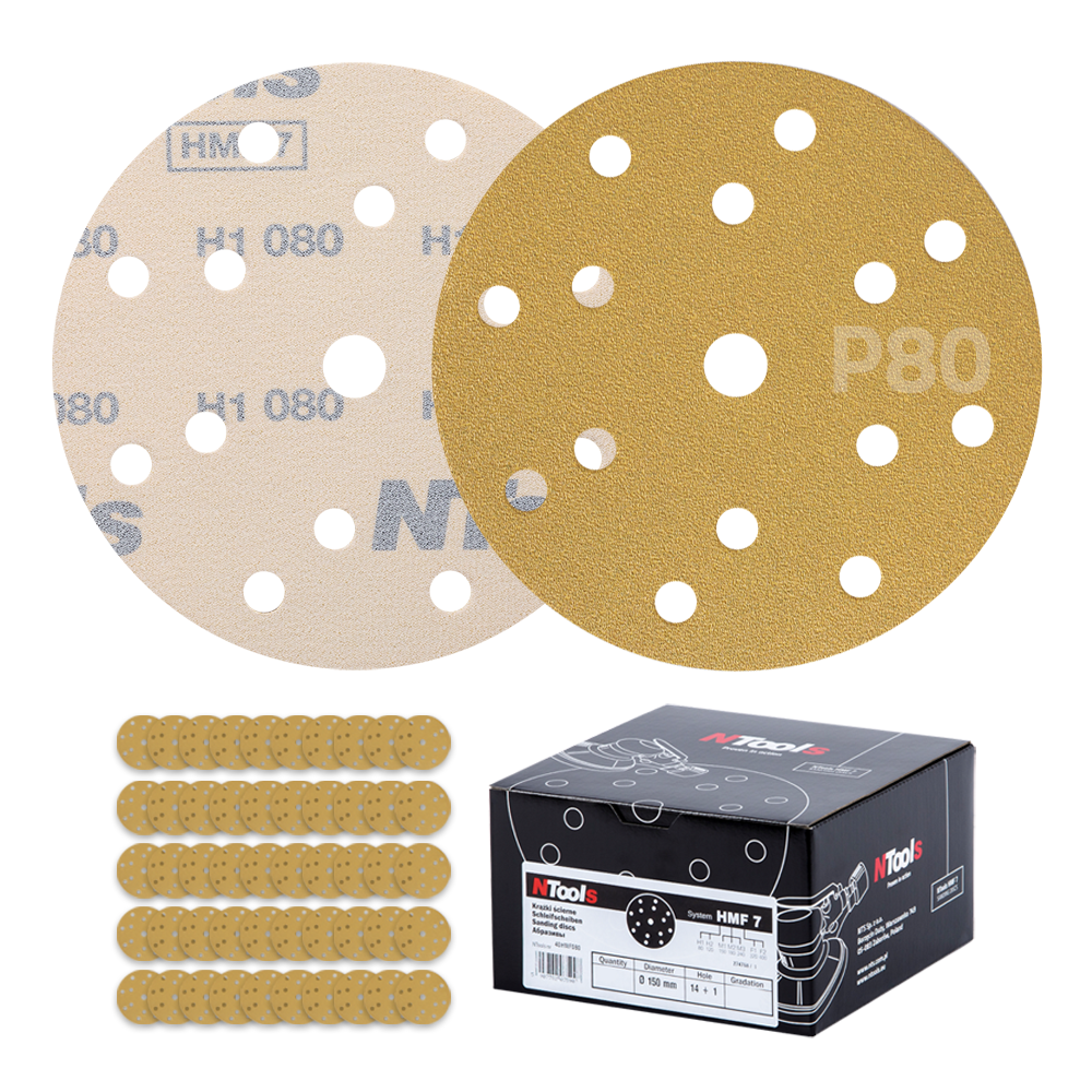 Set de disques abrasifs NTools HMF 7 150mm avec 15 Trous