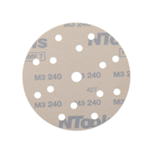 Set de disque abrasif auto-agrippant Ø150 mm NTools HMF 7 - 15 trous, anti-encrassement, boîte de 100