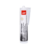 Mastic polymère pulvérisable beige APP MS Polymer - RAL 1015, Elastique, pour carrosserie, 290 ml