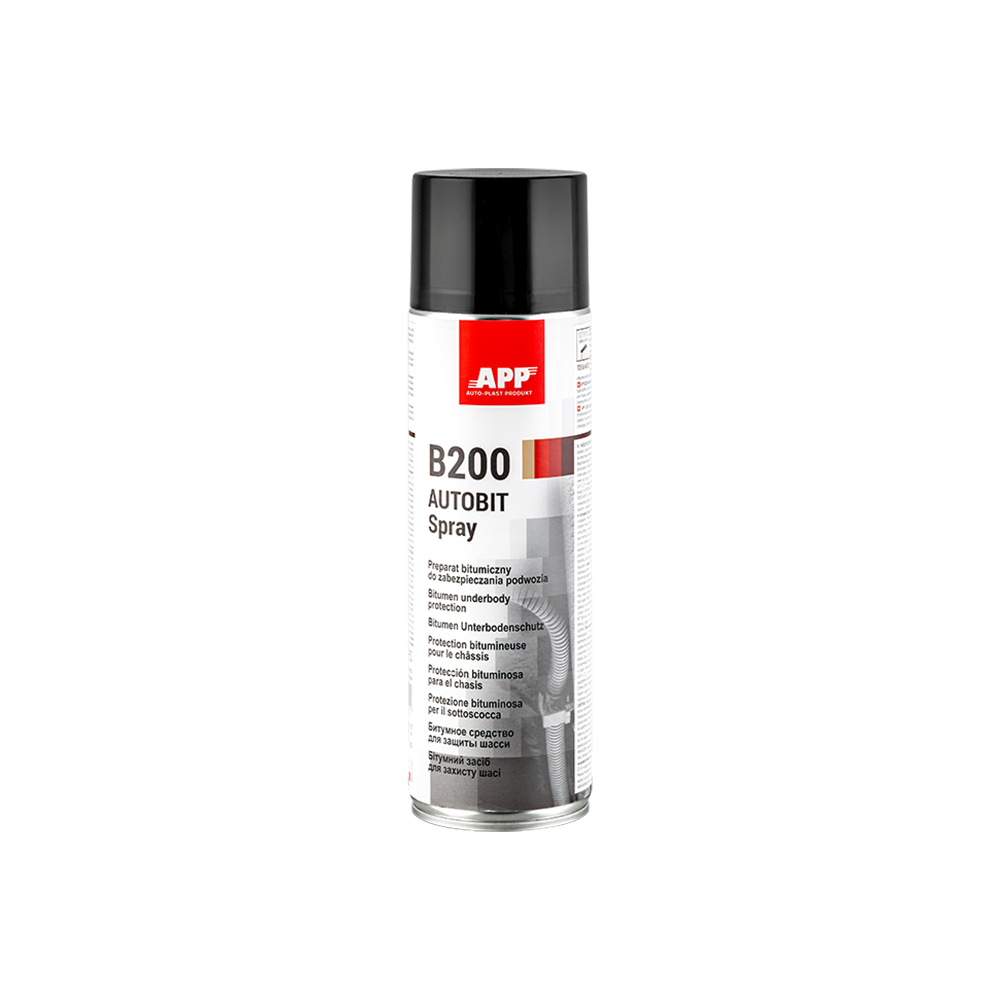 Protection bitumeuse Bas de Caisse Bombe anti gravillon noir APP B200 Spray 500ml
