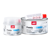 Mastic Polyester Universel pour reparation de plastique, metal et autres Jaune clair APP PREMIA 0,6kg