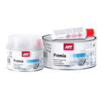 Mastic Polyester Universel pour reparation de plastique, metal et autres Jaune clair APP PREMIA 0,6kg