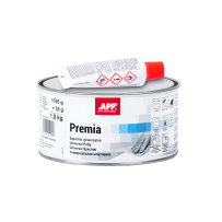 Mastic Polyester Universel pour reparation de plastique, metal et autres Jaune clair APP PREMIA 0,6kg