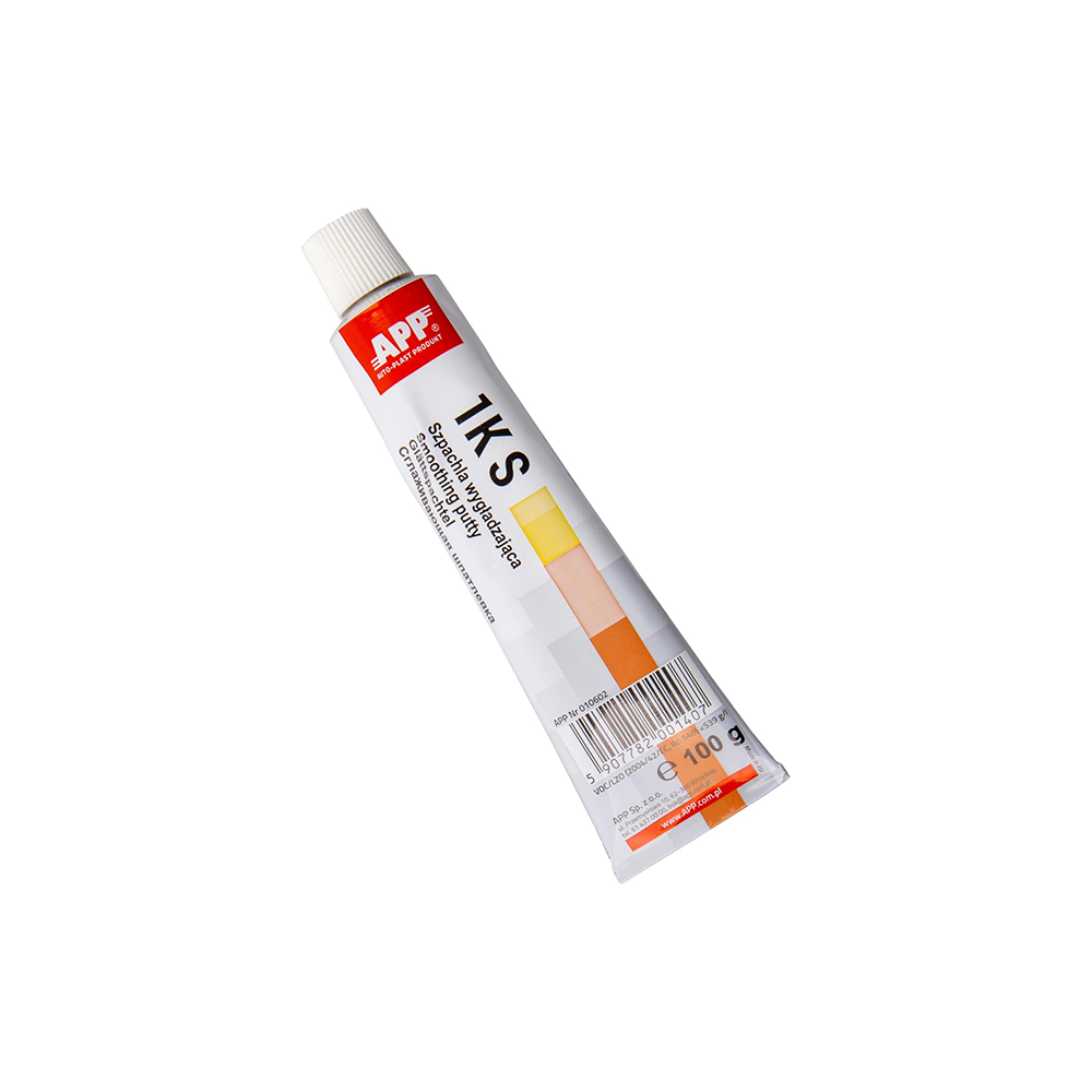 Mastic de finition nitrocellulosique pour carrosserie voiture APP 1 KS 100ml