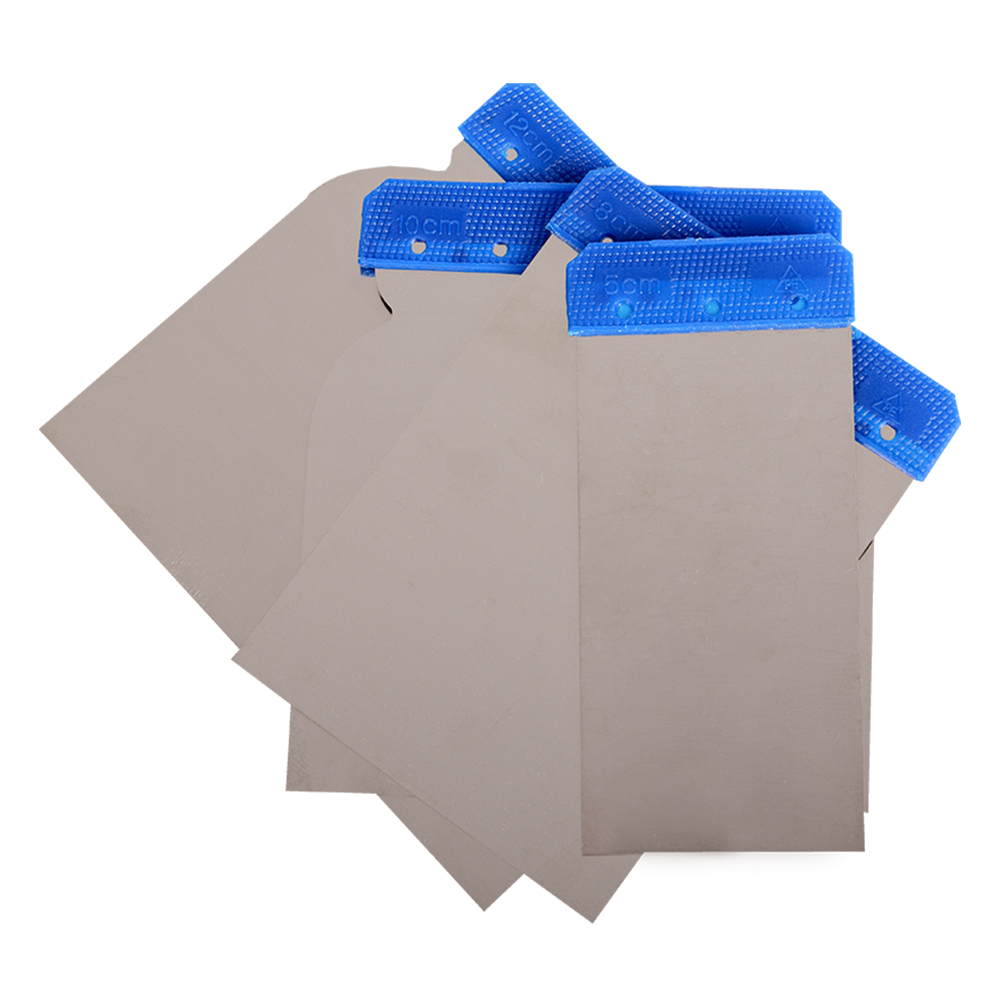 Spatules japonaises inox NTools SMN – Set 4 pcs (5–12 cm)