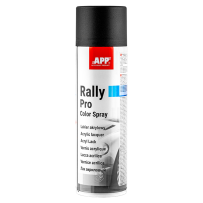 Bombe de peinture noire maté APP Rally Pro - Peinture acrylique à base de résine synthétique modifiée, 600 ml