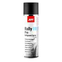 Apprêt garnissant acrylique noir en bombe APP Rally PRO Haftgrund Spray - Séchage rapide, facile à poncer, 500 ml