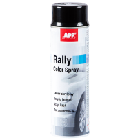 Bombe de peinture noire brillante APP Rally - Peinture acrylique, 600 ml