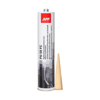 Colle mastic polyuréthane beige APP PU 50 FC - Prise rapide, en cartouche, 310 ml