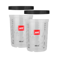Gobelets rigides pour pistolet à peinture – APP FPS, 400 ml, lot de 2