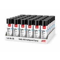 Lot de 36 Apprêt acrylique noir en bombe APP Rally 400 Haftgrund - Forte adhérence, facile à poncer, 400 ml