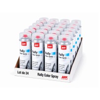 Lot de 24 Vernis transparent en bombe incolore brillante APP Rally - Peinture acrylique, 500 ml