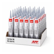 Lot de Colle mastic polyuréthane APP PU 50 FC - Prise rapide, en cartouche, 310 ml