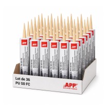 Lot de Colle mastic polyuréthane APP PU 50 FC - Prise rapide, en cartouche, 310 ml