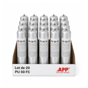 Lot de Mastic-colle polyuréthane pour carrosserie APP PU 50 FC - Prise rapide, sachet, 600 ml