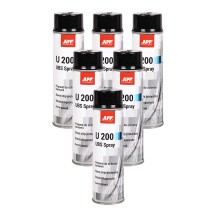 Lot de Protection anti-gravillon en bombe APP U200 UBS Spray - Pour bas de caisse et carrosserie, recouvrable, 500 ml