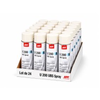 Lot de 24 Protection anti-gravillon en bombe blanc APP U200 UBS Spray - Pour bas de caisse et carrosserie, 500 ml