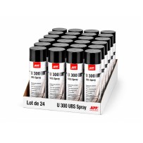 Lot de 24 Protection carrosserie en bombe noire APP U300 UBS Spray - Séchage rapide, anticorrosion, 500 ml