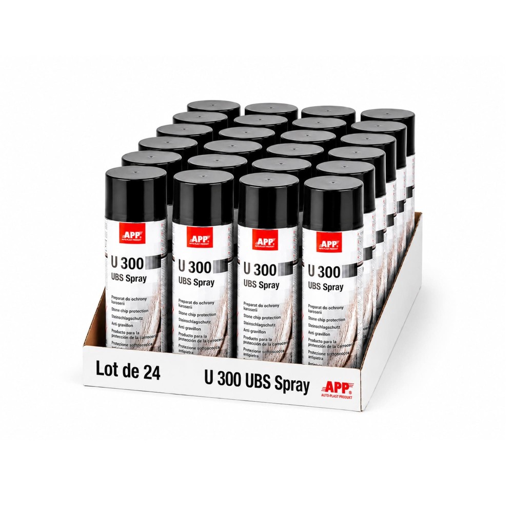 Lot de Protection carrosserie en bombe APP U300 UBS Spray - Séchage rapide, anticorrosion, 500 ml
