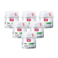 Lot de 6 Mastic fibre de verre APP Fiber - Pour fortes irrégularités, résistance mécanique élevée, 140 ml