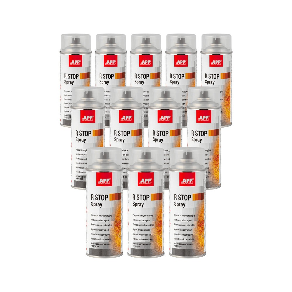 Lot de Traitement anticorrosion en bombe APP R STOP Spray - Pénétrant, stoppe la corrosion, 400 ml