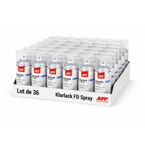 Lot de Vernis 2K transparent incolore en bombe APP Klarlack FD - Pour les phares de voiture, 200 ml