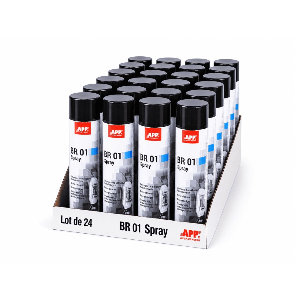 Lot de Nettoyant frein en bombe APP BR 01 - pour voitures, motos et vélos, 600 ml