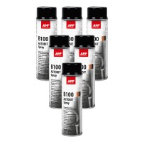 Lot de 6 Protection bitumineuse en bombe noir APP B100 Autobit Spray - Réparation rapide, insonorisante, 500 ml