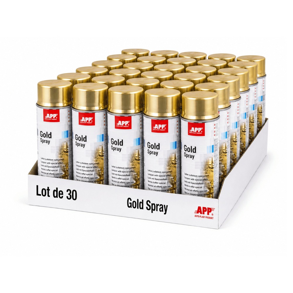 Lot de Bombe de peinture dorée APP Gold - Peinture acrylique, 400 ml