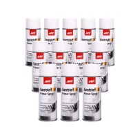 Lot de 12 Primaire d’adhérence pour plastiques argent APP Kunststoff Primer - Mouillé sur mouillé, prêt à l’emploi, 400 ml