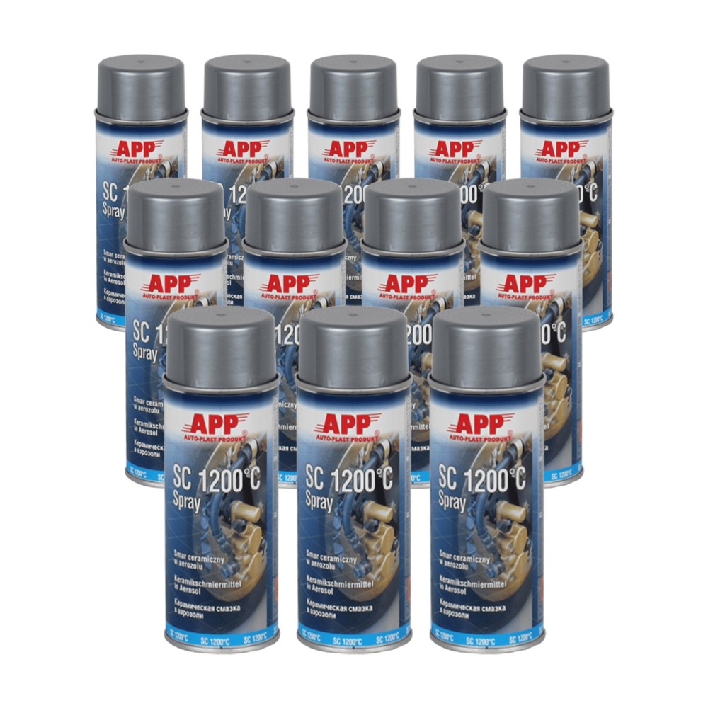 Lot de Graisse céramique en bombe APP SC 1200 Spray - Anticorrosion, résiste jusqu’à 1200°C, 400 ml