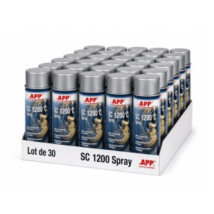 Lot de Graisse céramique en bombe APP SC 1200 Spray - Anticorrosion, résiste jusqu’à 1200°C, 400 ml