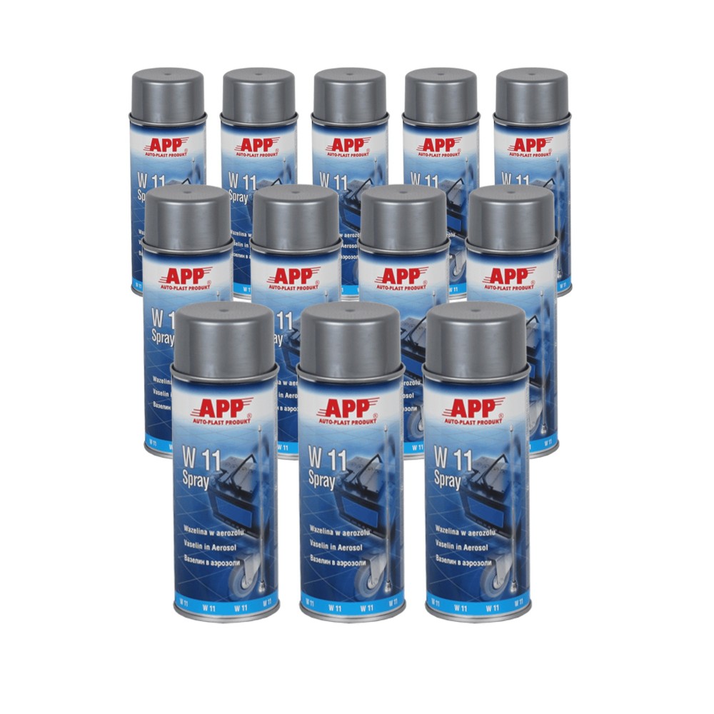 Lot de Vaseline technique en bombe APP W 11 Spray - Anticorrosion, chasse l’humidité, 400 ml