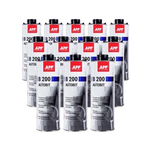 Lot de 12 Protection bitumineuse pour soubassements APP B200 - Antigravillon, insonorisante,  1 L