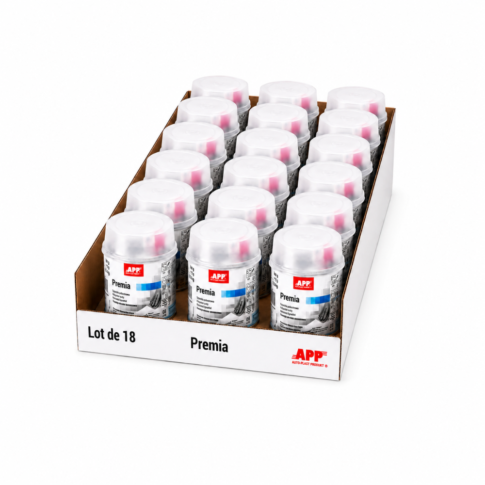 Lot de Mastic polyester universel APP Premia - Polyvalent, facile à modeler