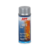 Lot de Peinture haute température argentée en bombe APP L 800°C Silver - Résiste jusqu’à 800°C, 400 ml