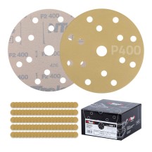 Set de disque abrasif auto-agrippant Ø150 mm NTools HMF 7 - 15 trous, anti-encrassement, boîte de 100