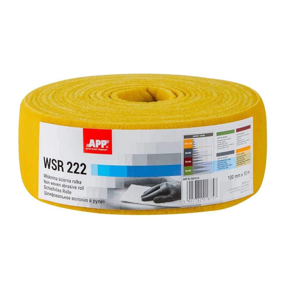 Rouleau de non-tissé abrasif APP WSR 222 - Anti-encrassement, pour zones difficiles d’accès