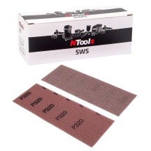 Bande abrasive en maille auto-agrippante NTools SWS - Grain agressif, 70 x 198 mm, 50 pièces