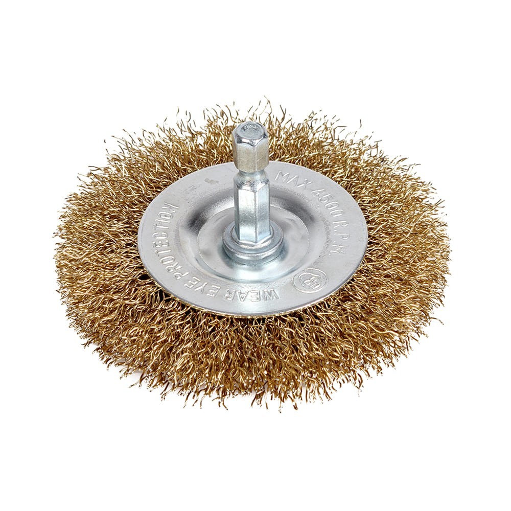 Brosse métallique NTools Wire Brush - Tige hexagonale 1/4, pour perceuse et visseuse