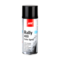 Bombe de peinture noire brillante APP Rally 400 - Peinture acrylique, 400 ml