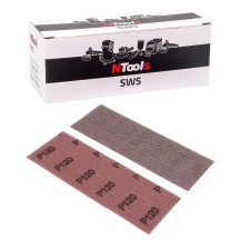 Bande abrasive en maille auto-agrippante NTools SWS - Grain agressif, 70 x 198 mm, 50 pièces